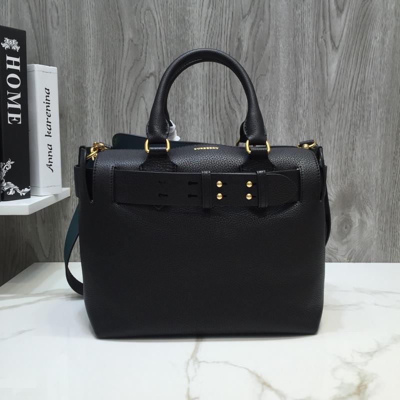 Burberry Handbags The Belt Medium 40767281 Litchi Pattern Black